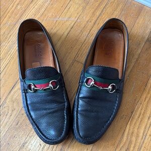 Gucci Black Leather Loafers for Men